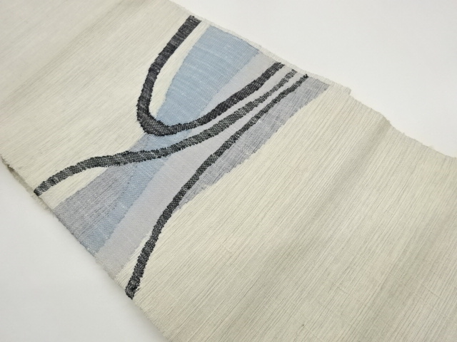 Nagoya obi with hand-woven SILK abstract pattern woven out